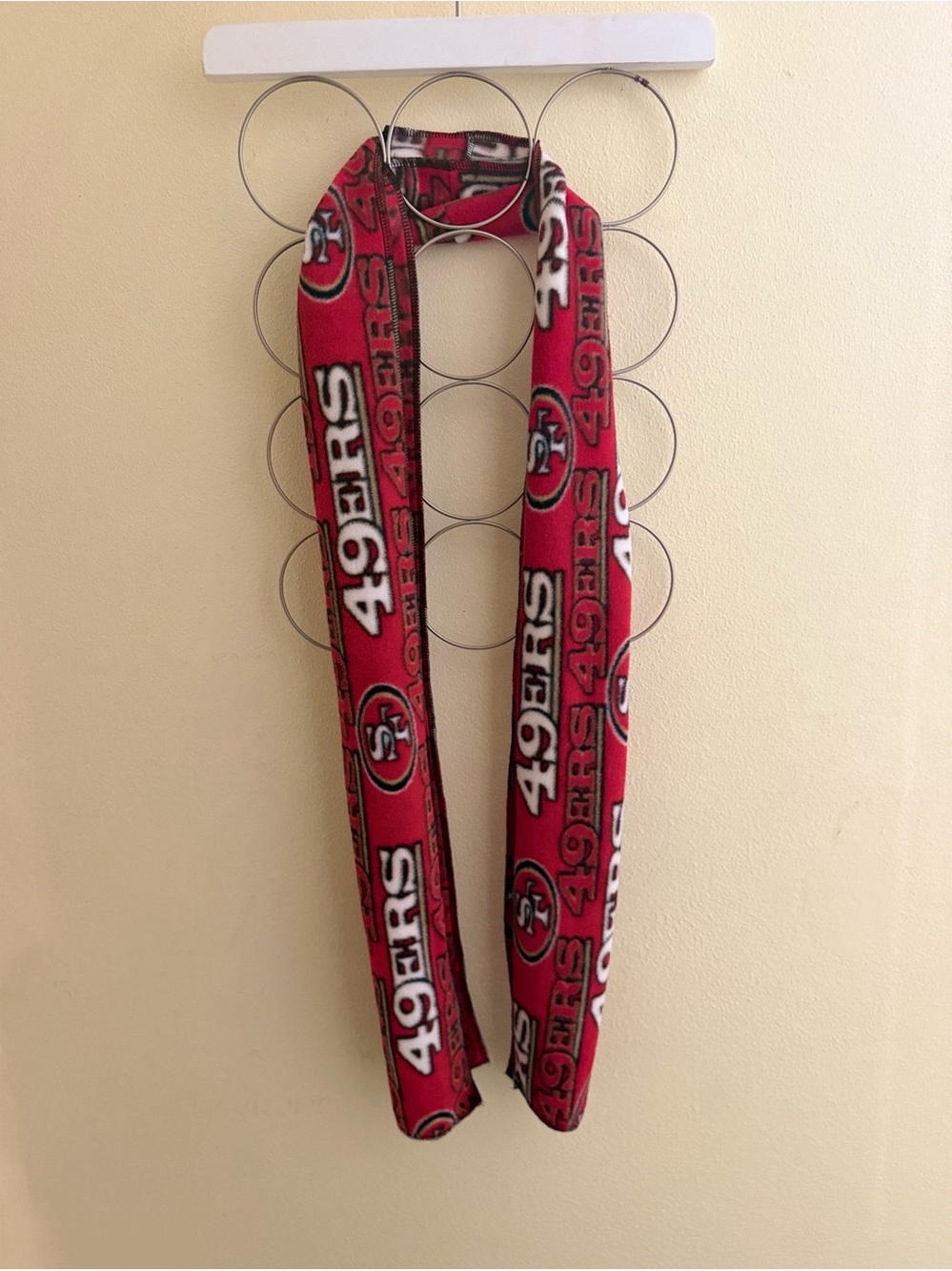 NFL San Francisco 49ers Red Logo Fleece Polyester Rectangle Scarf